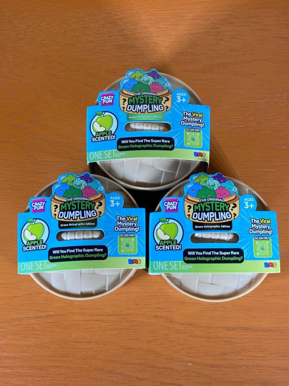 RMS Crazy Fun Mystery Dumpling Apple Scented Lot of 3